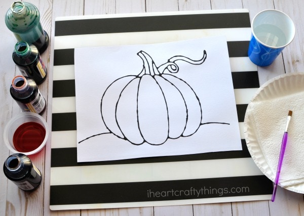 black glue pumpkin art 3