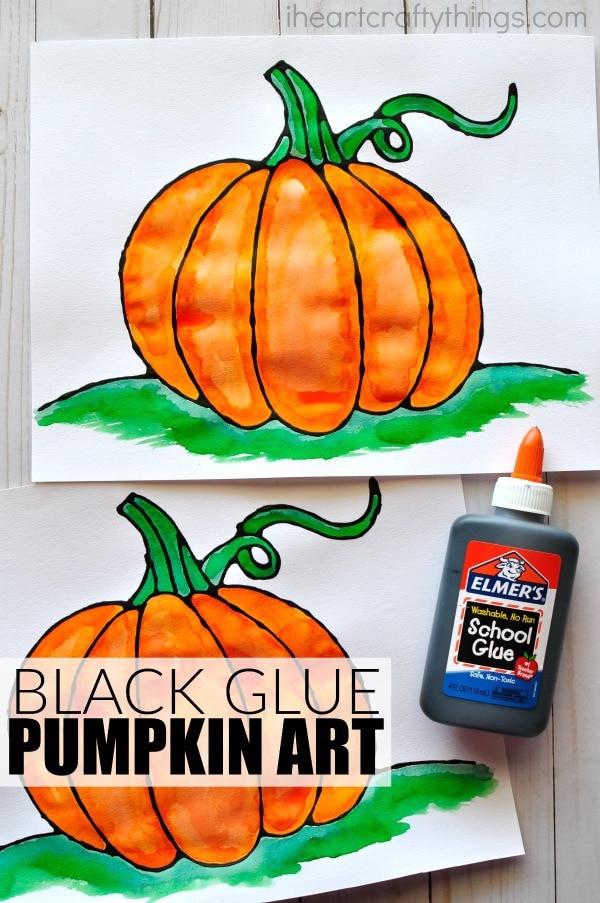 black glue pumpkin art 7