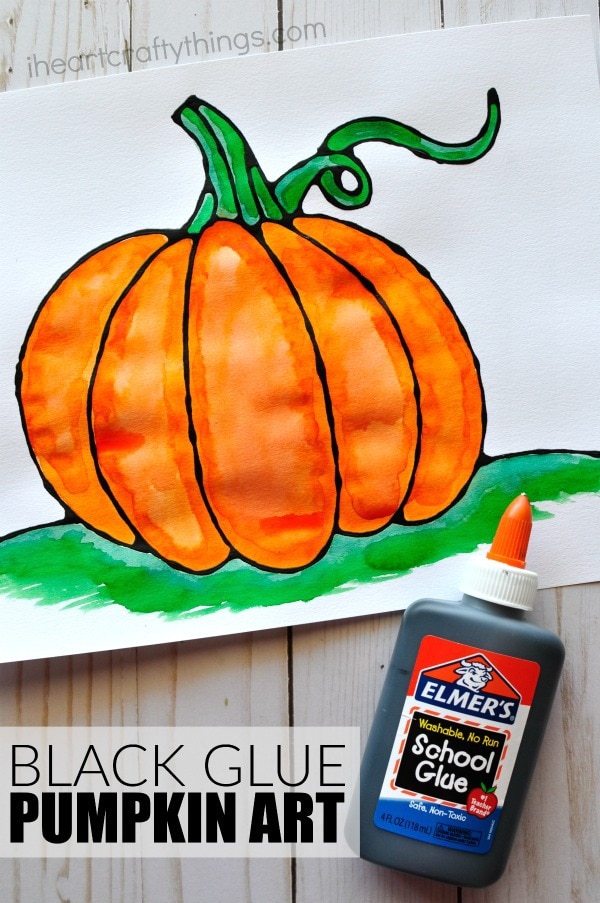 black glue pumpkin art 8