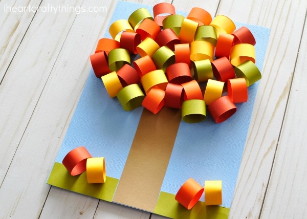 fall tree paper craft 3