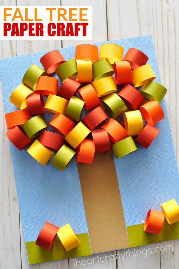 Beautiful Fall Tree Paper Craft - I Heart Crafty Things