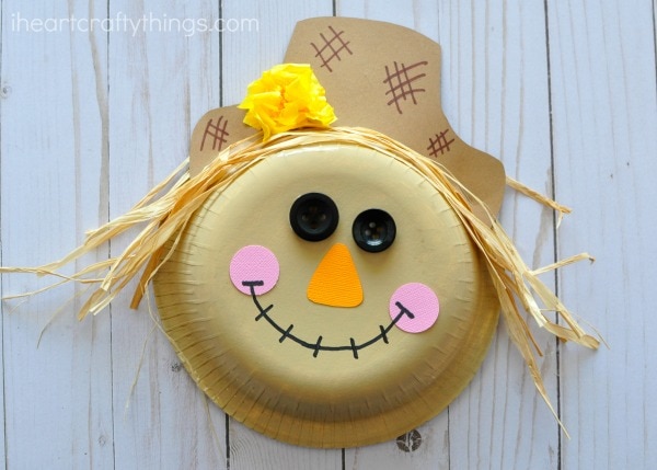 paper bowl scarecrow craft 6