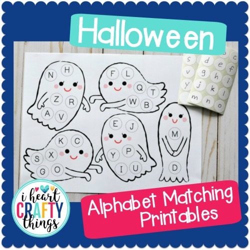 halloween alphabet matching printables tpt