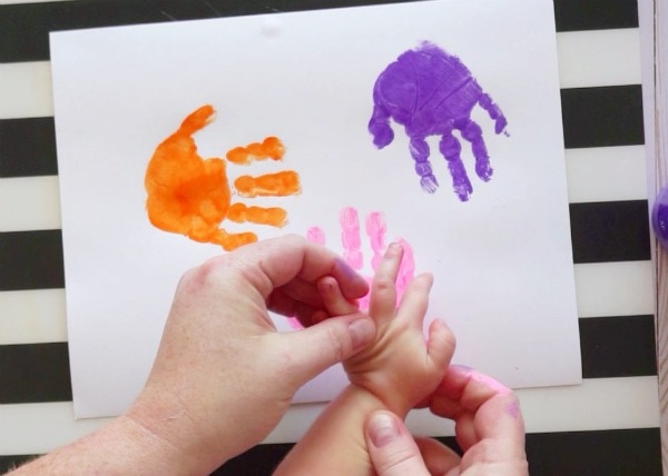 handprint footprint baby art project 9