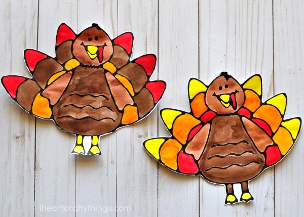 black glue turkey art project 2