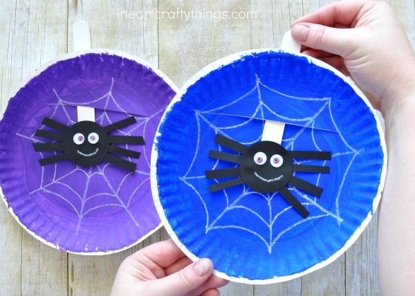 paper plate spider web craft 2