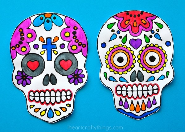 sugar skull black glue art 4