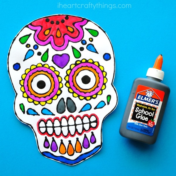 sugar skull black glue art 6