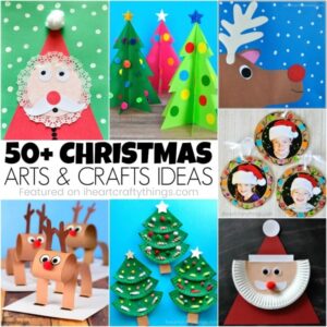 50+ Christmas arts and crafts ideas for kids. Great Christmas crafts for kids, Christmas craft projects and Christmas art project for kids.