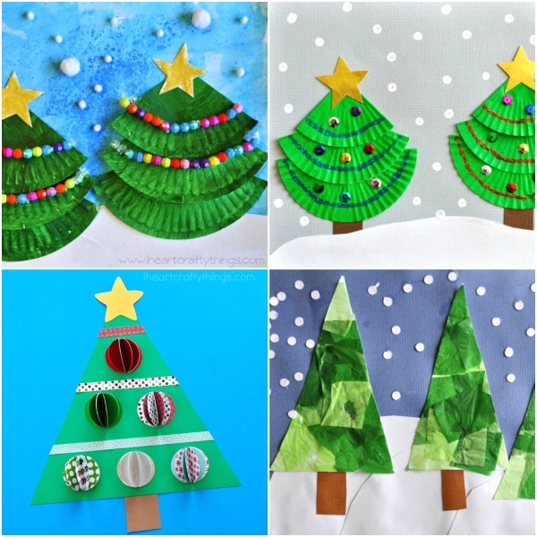 Recycled Straw Christmas Tree Craft - Craft Project Ideas