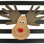 Make an adorable reindeer handprint Christmas card for Mom, Dad or Grandma. Fun Christmas keepsake crafts and kid-made Christmas cards.