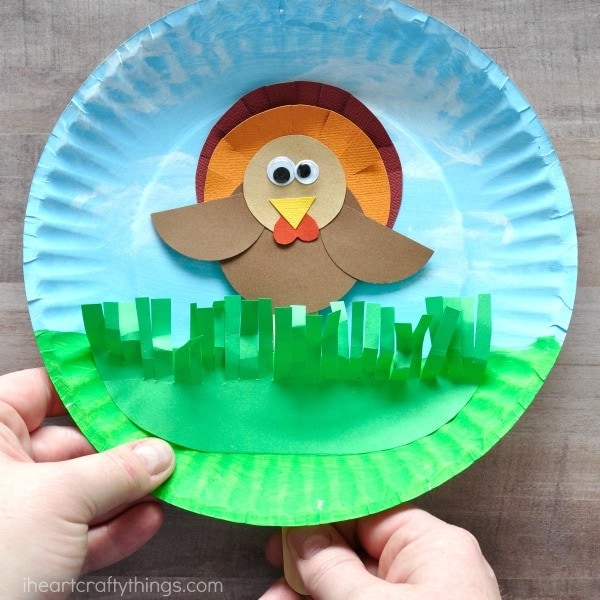 Paper Plate Easter Bunny Hiding In The Grass Craft