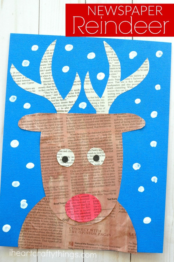 Paper Craft Red Nosed Raindeer Christmas Construction Paper Preschool or  Toddler Fall Art 