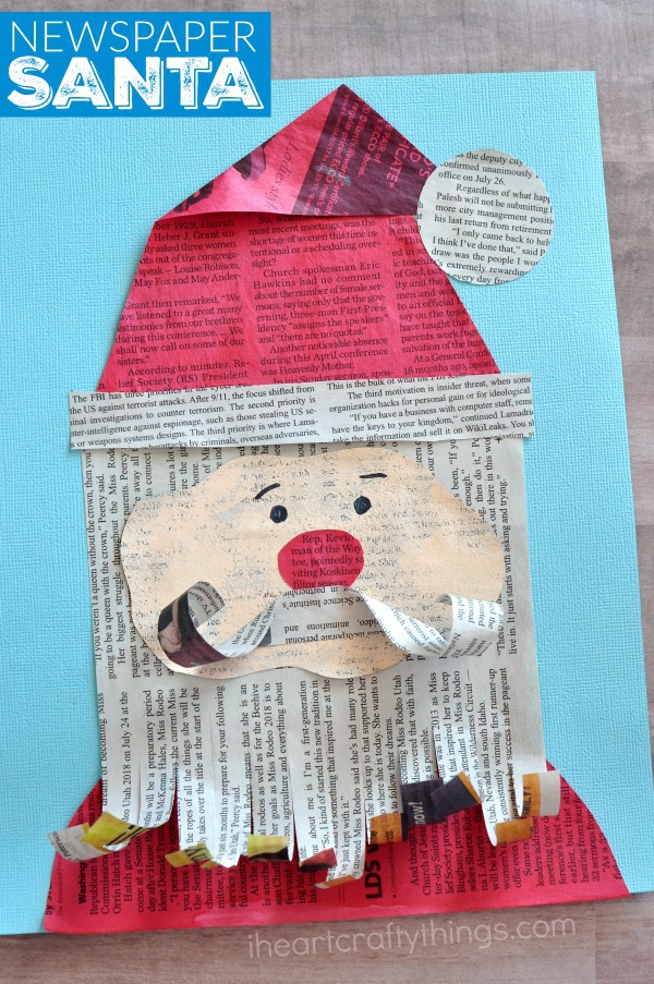 newspaper santa craft 2