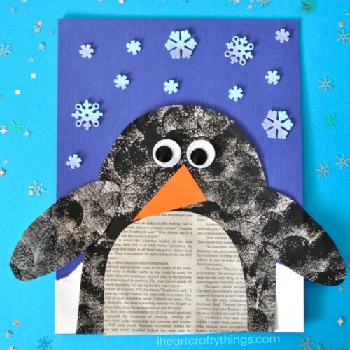 Darling Penguin Newspaper Craft - I Heart Crafty Things