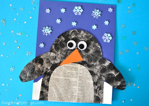 newspaper penguin craft 3