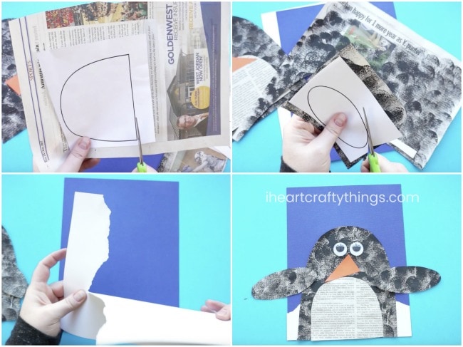 penguin newspaper craft 2