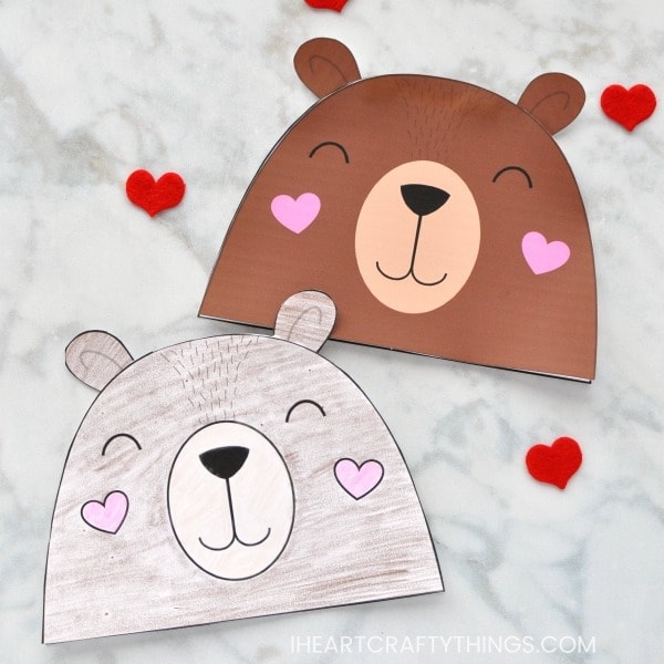 bear valentine card for kids 3