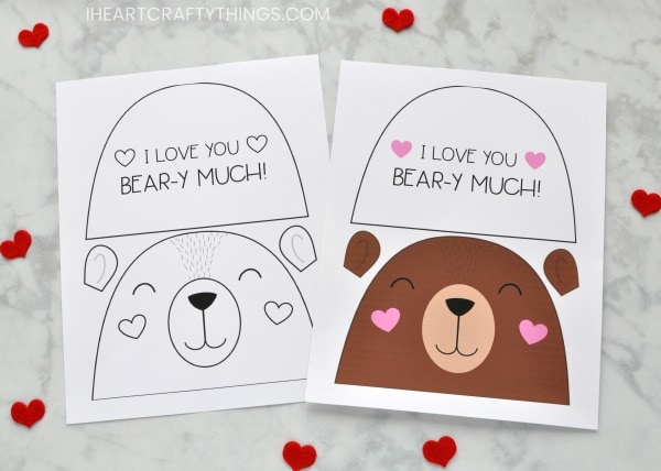 bear valentine card for kids 4