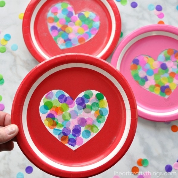 Heart Tissue Paper Suncatchers - Craft Project Ideas