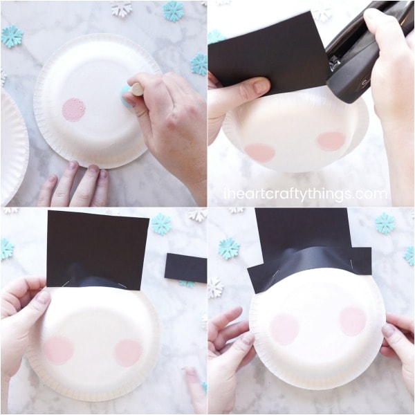 paper bowl snowman craft 5