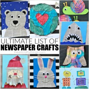 Here is the ultimate list of newspaper craft ideas for kids. Whether you have already discovered how much you love crafting with newspaper or it's something you would love to try for the first time, this amazing list will give you ideas galore of wonderful newspaper craft ideas.