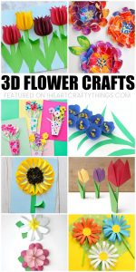 Beautiful 3D Flower Crafts For Kids - I Heart Crafty Things