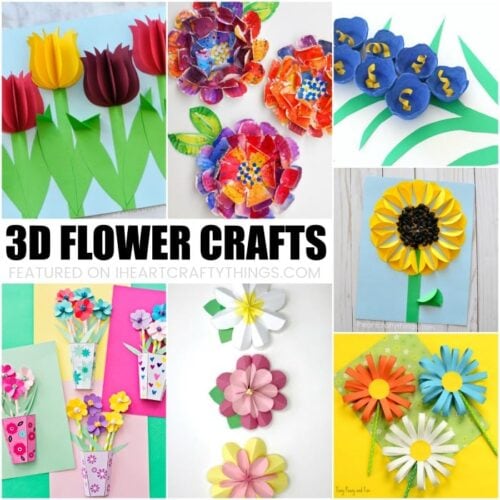 Beautiful 3D Flower Crafts For Kids - I Heart Crafty Things