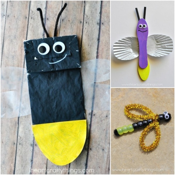 Here are over 25 amazing insects arts and crafts ideas kids of all ages will enjoy. Looking for fun spring kid craft ideas? Check out these creative butterfly crafts, bee crafts, ladybug crafts, dragonfly crafts and lightning bug crafts.