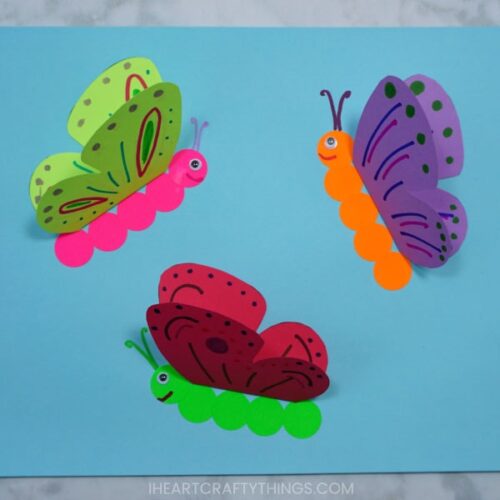How To Make A 3D Paper Butterfly Craft I Heart Crafty Things