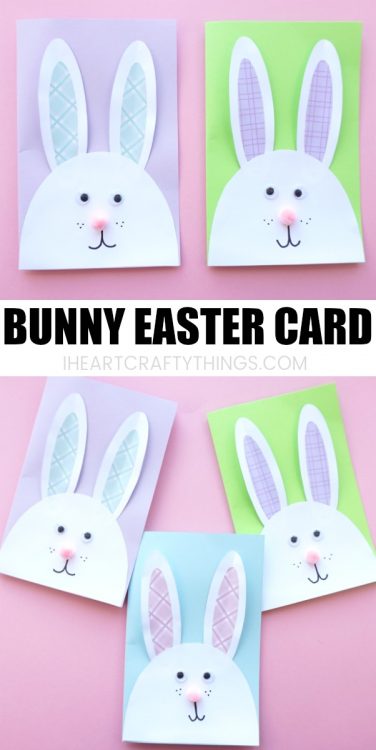 Cutest Bunny DIY Easter Card - I Heart Crafty Things