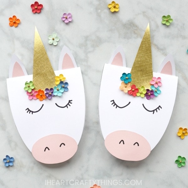 These DIY unicorn cards are gorgeous, simple to create and are guaranteed to bring a big smile to someone's face. Whether you are looking for a darling card for Mother's Day or a sweet card to brighten someone's day on any occasion, these pretty DIY unicorn cards fit the bill perfectly.