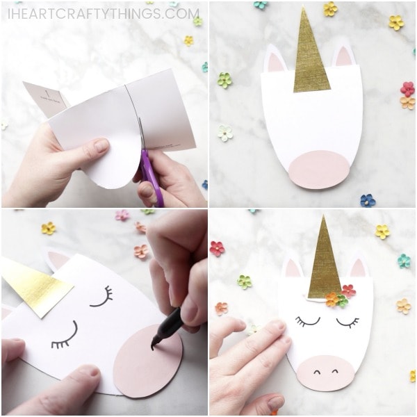 how to make a simple diy unicorn card i heart crafty things