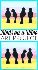 Gorgeous Birds On A Wire Art Project - I Heart Crafty Things