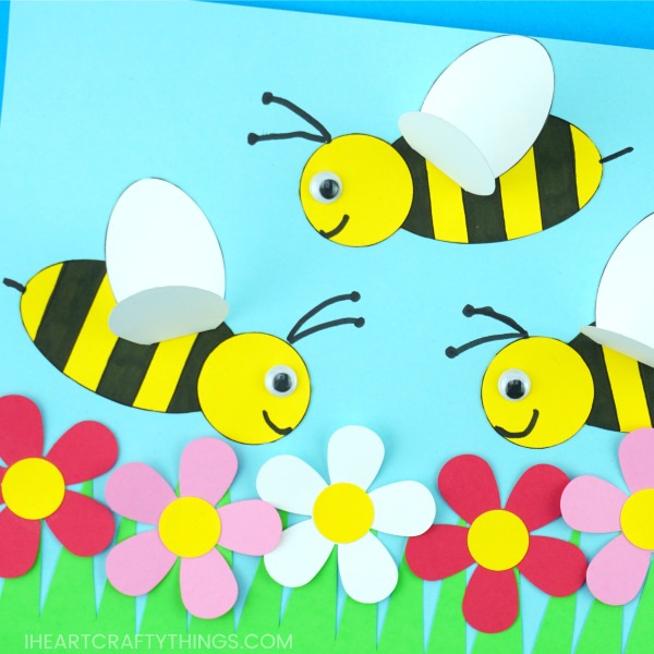 paper bee craft sq