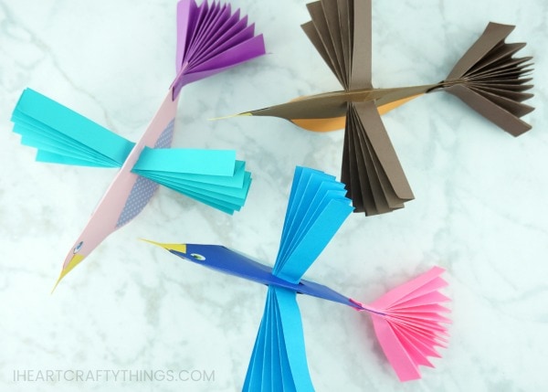 How To Make A Colorful Paper Bird Craft Fun Paper Craft For