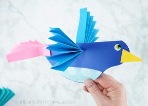 How To Make A Colorful Paper Bird Craft -Fun Paper Craft For Kids Of ...