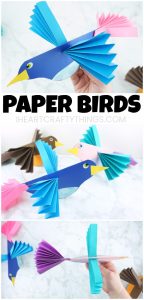 How To Make A Colorful Paper Bird Craft - Fun Paper Craft For Kids Of ...