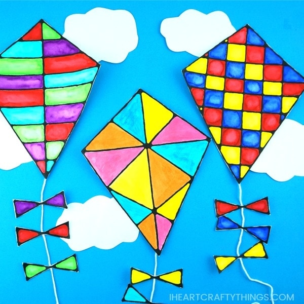 Kite Craft for Kids Spring Activities Build a Kite Cut and Paste