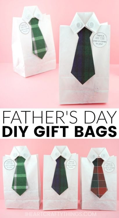 How To Make A DIY Father's Day Gift Bag - I Heart Crafty Things