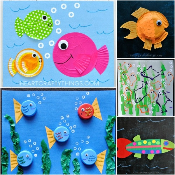 Simple Button Fish Craft For Kids - I Heart Crafty Things