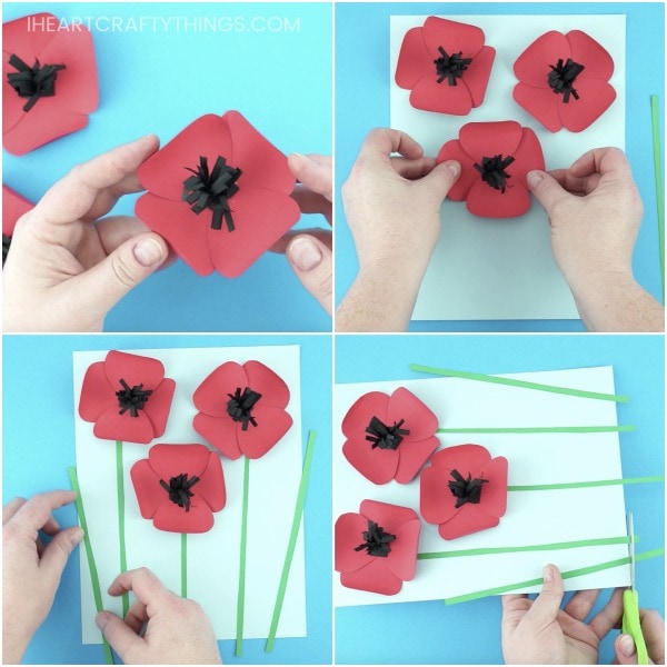 Tissue Paper Poppy Magnets • this heart of mine