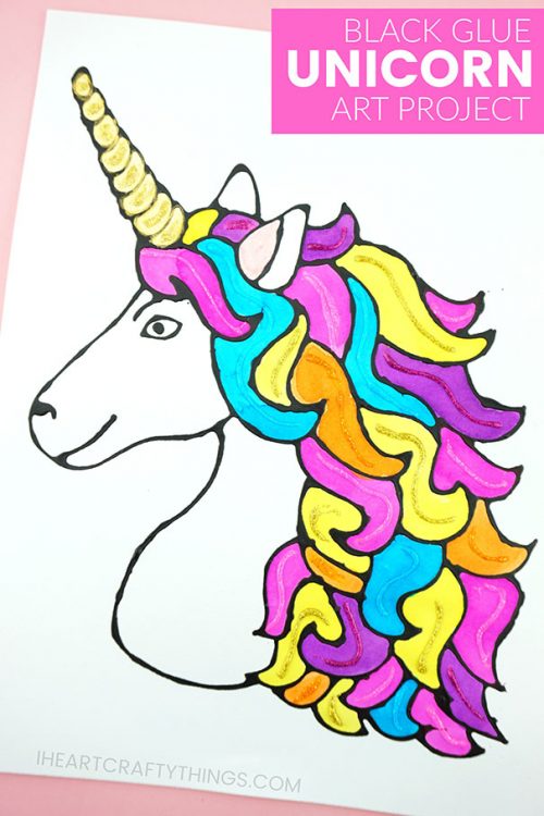 black glue unicorn art project 4 resized