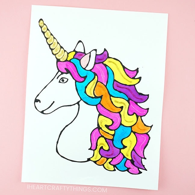 black glue unicorn art project resized