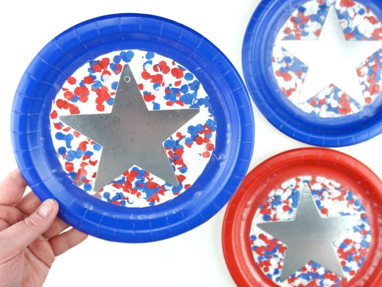 Paper Plate Patriotic Suncatcher