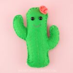 This adorable DIY Cactus Plushy is easy for kids and adults to create using our free template and tutorial. Fun sewing craft for kids.