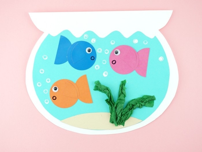 Cool off indoors this summer by making this cute fish bowl craft for kids. Grab the free template, supply list and instructions.