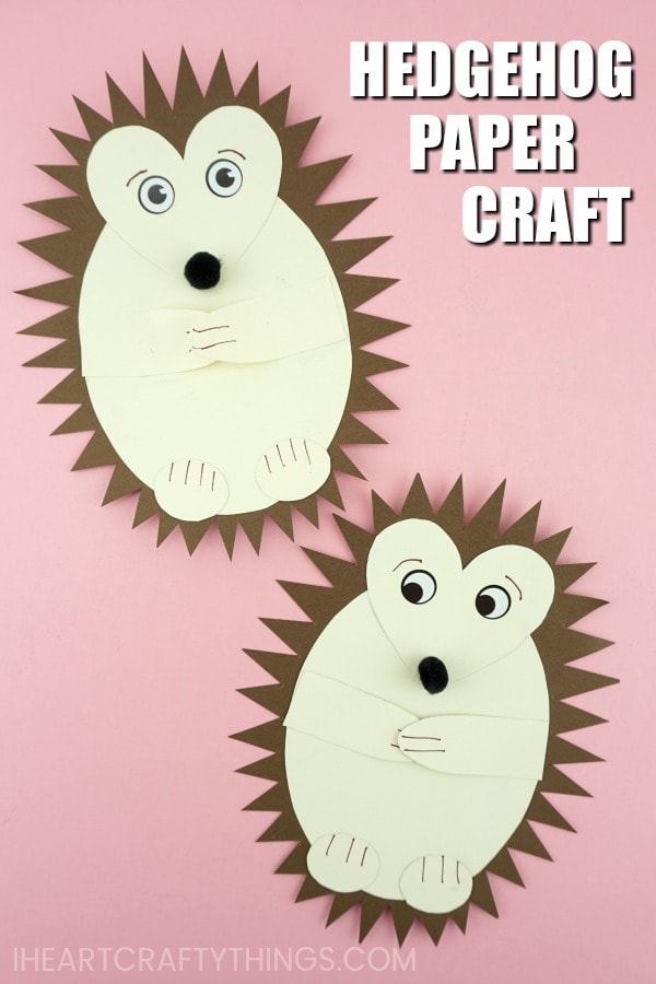 How To Make A Paper Hedgehog Craft - I Heart Crafty Things