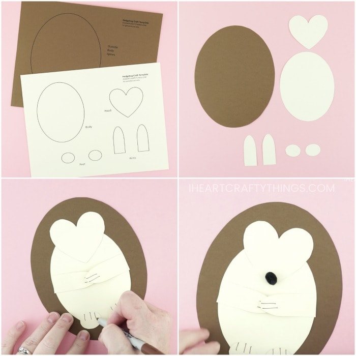 paper hedgehog craft 4