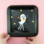 Kids will love making and playing with this fun Halloween Ghost Craft. Fun Ghost craft, Halloween kids craft and paper plate Halloween crafts.